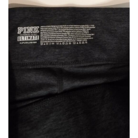 Victoria’s Secret PINK Ultimate Leggings S/P Sequin Mesh Pocket Gray - Picture 7 of 8